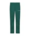 Palm Angels Green Polyester Trousers In Blue
