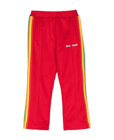 Palm Angels Side-stripe Logo Track Pants In Red