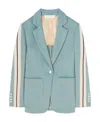 Palm Angels Side-stripe Single-breasted Blazer In Multicolor