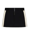 Palm Angels Black Neoprene Track Miniskirt In Black
