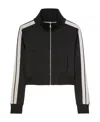 Palm Angels Side-stripe Track Jacket In Black