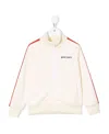 Palm Angels Side-stripe Track Jacket In White