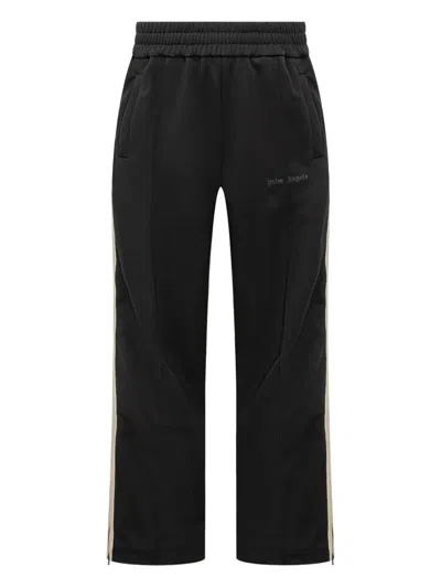 Palm Angels Side-stripe Track Pants In Black