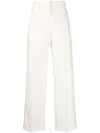 Palm Angels Side-stripe Trousers In Weiss