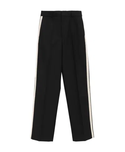 Palm Angels Side Striped Track Pants In Black
