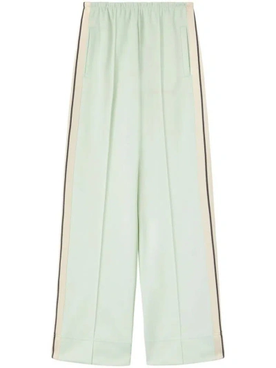 Palm Angels Side Striped Track Trousers In Green