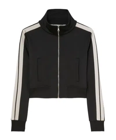 Palm Angels Side-striped Sports Jacket In Black