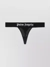 Palm Angels Woman Black Thong With Logo Band In Black