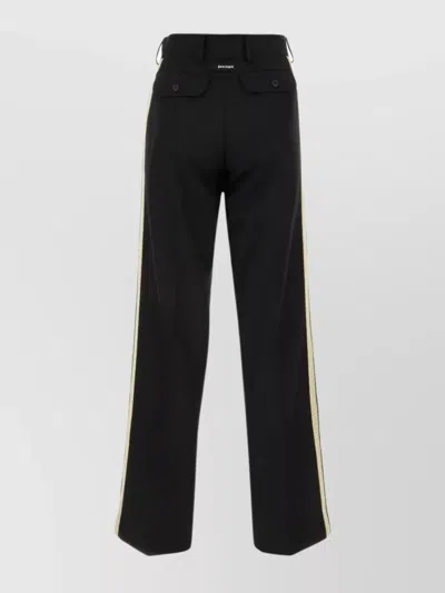 PALM ANGELS WOOL BLEND MID-RISE STRAIGHT-LEG TROUSERS