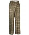 Palm Angels Drawstring Casual Pants In Beige