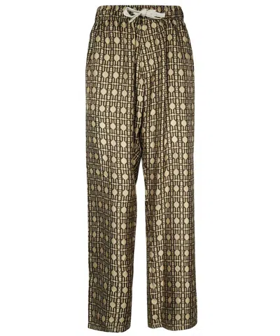 PALM ANGELS SILK PAJAMA PANTS