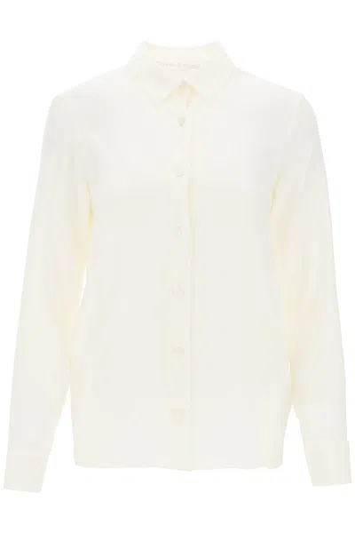 Palm Angels Monogram-jacquard Buttoned Shirt In White