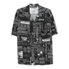 Palm Angels Newspaper Motif Short-sleeved Shirt In Black