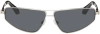 PALM ANGELS SILVER & GRAY CLAVEY SUNGLASSES