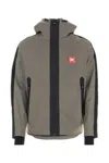 Palm Angels Silver Polyester Ski Jacket In Silver