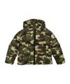 Palm Angels Simple Down Jacket In Green