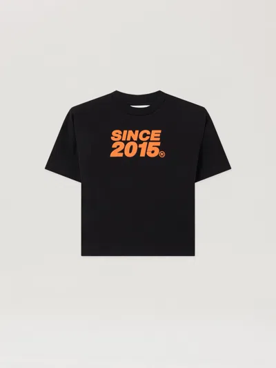 Palm Angels Kids' Since 2015 Over T-shirt In Black