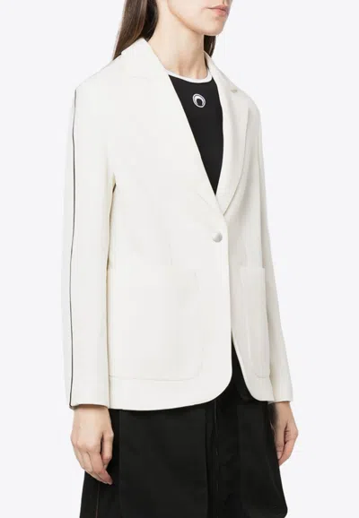 Palm Angels Single-breasted Track Blazer In Beige