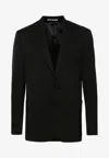 Palm Angels Single-breasted Twill Blazer In Black