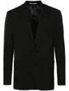 Palm Angels Single-breasted Twill Blazer In Black Black