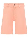 Palm Angels Single Color Bermuda Shorts In Orange