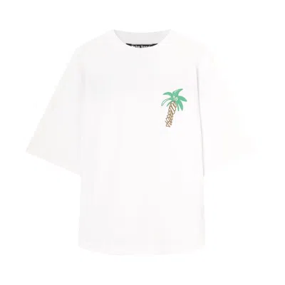 Pre-owned Palm Angels Sketchy Over Tee 'white/ Black'