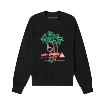 Pre-owned Palm Angels Ski Club Logo Print Sweatshirt 'black/multicolor' | Men's Size Xxl