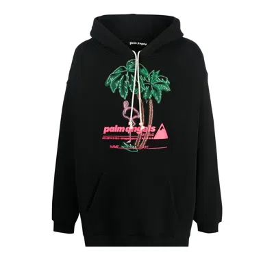 Pre-owned Palm Angels Ski Club Long Hoodie 'black/multicolor'