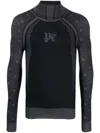 PALM ANGELS PALM ANGELS SKI TOP WITH MONOGRAM BASE LAYER CLOTHING