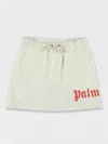 Palm Angels Logo Sweat Skirt In White