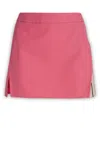 Palm Angels Stripe-detail A-line Miniskirt In Pink