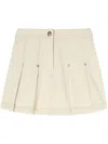 Palm Angels Skirts In Ivory-iv