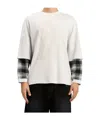 Palm Angels Skull Double Layer T-shirt In Neutral