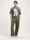 Palm Angels Skull-print Washed T-shirt In Multi