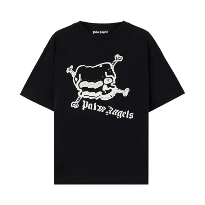 Pre-owned Palm Angels Skull Regular Tee 'black/off White' | Men's Size L