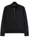 Palm Angels Classic Logo Tech Zip Track Jacket In 블랙