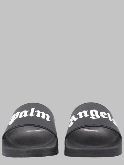Palm Angels Sleek Rubber Flats For Men In Black