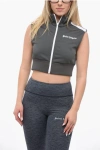PALM ANGELS SLEEVELESS TRACK VEST WITH ZIPPED CLOSURE
