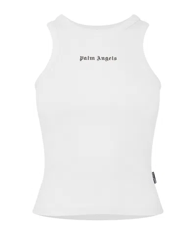 Palm Angels Sleeveless Vest In White