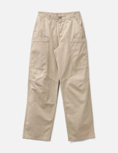 Palm Angels Slim Cargo Pants In Neutral
