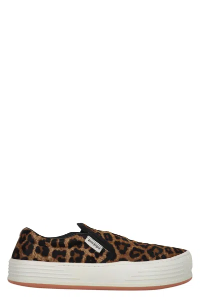 Palm Angels Slip-on Sneakers In Animalier