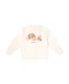 Palm Angels Slogan-print Cotton Sweatshirt In White