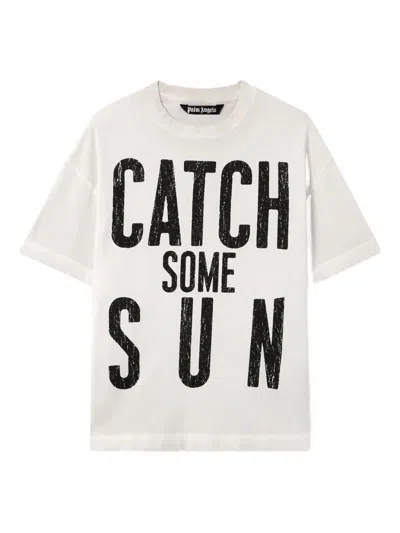 Palm Angels Slogan-print T-shirt In White