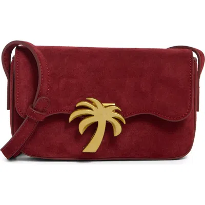 Palm Angels Small Palm Crossbody Bag In Merlot