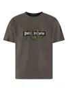 Palm Angels Snake Box Logo T-shirt In Green