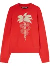 Palm Angels Lunar New Year Crewneck Sweatshirt In Red