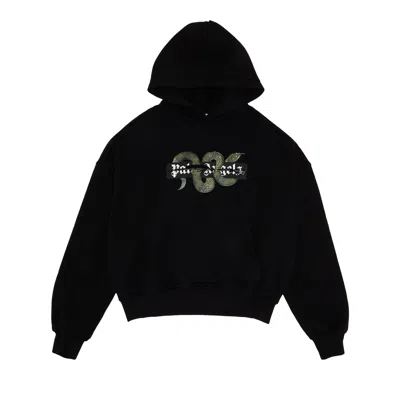 Pre-owned Palm Angels Snake Zip Box Logo Hoodie 'black/green' | Men's Size Xl