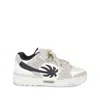 Palm Angels Low-top Sneakers With Suede Panels In Gray