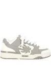 Palm Angels White & Gray Venice Leather Sneakers In White-gr