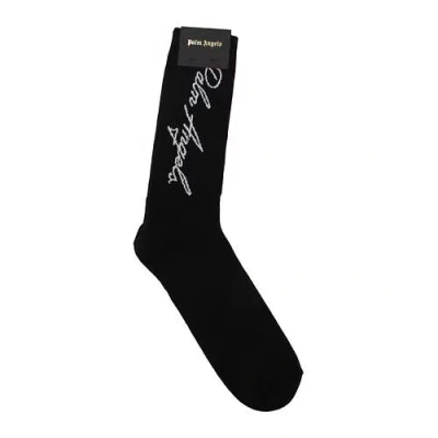 Pre-owned Palm Angels Socks In Black & White In Black/white